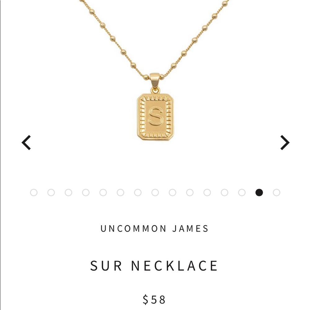 Uncommon James “SUR” Necklace - letter ‘S’